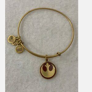 Disney Parks Alex & Ani Star Wars Rebel Alliance Charm Bracelet Gold Tone
